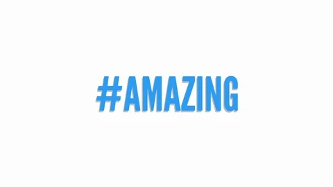 Hashtag Amazing with animated text effect Stock Footage 121911145