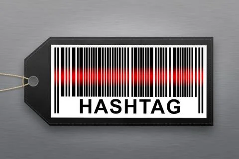 Hashtag barcode Stock-Fotos