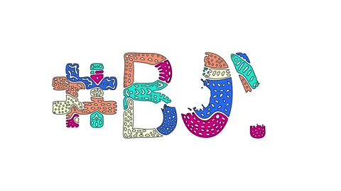 Hashtag #BOY. Animated text isolated on white background, 4K video. Stock Footage 162875325