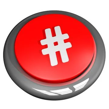 Hashtag button Stock-Illustration