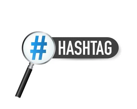 Hashtag, communication sign on white background. Stockillustratie