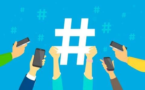 Hashtag concept illustration Illustrazione stock
