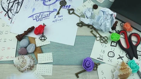 Hashtag design and workplace Stock Footage 88076053