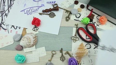 Hashtag design on paper Stock Footage 88076029