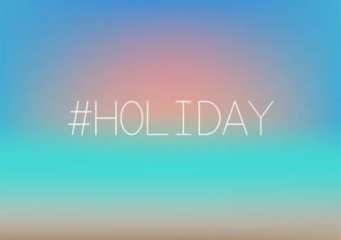 Hashtag Holiday poster Illustrazione stock