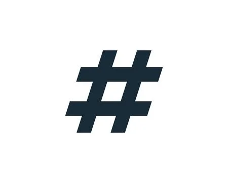Hashtag Icon Design Template Elements 스톡 일러스트