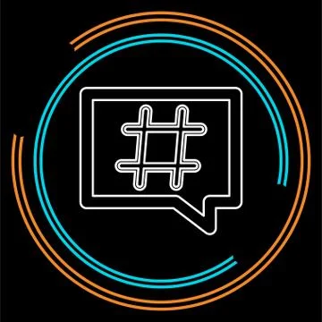 Hashtag icon. element illustration. Stock Illustration