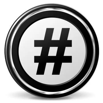 Hashtag icon Stock Illustration