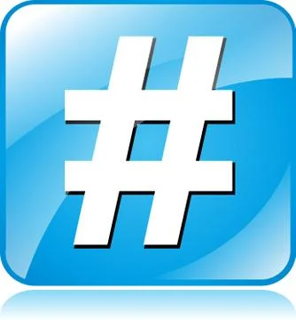 Hashtag icon Illustrazione stock