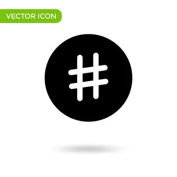 Hashtag icon. minimal and creative icon isolated on white background. vector  イラスト素材