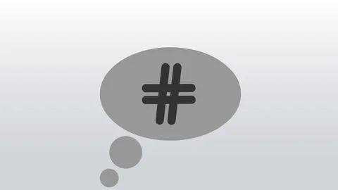 Hashtag icon motion graphic. Hash in bubble animated symbol. Stock Footage 101523250
