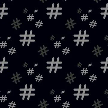 Hashtag icon seamless pattern. Hashtag random seamless pattern Stock Illustration