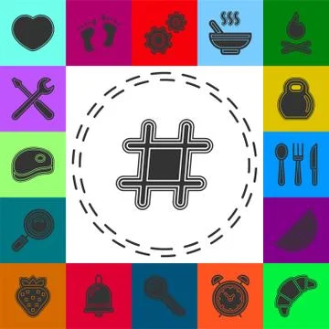 Hashtag icon. Simple element Stock Illustration