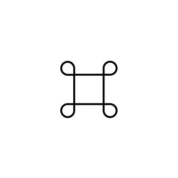 Hashtag Icon simple line vector Stock Illustration