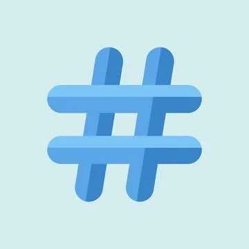 Hashtag Icon Symbol Vector Template Illustrazione stock