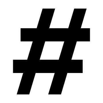 Hashtag icon vector for graphic design, logo, website, social media, mobile a Stock Illustration