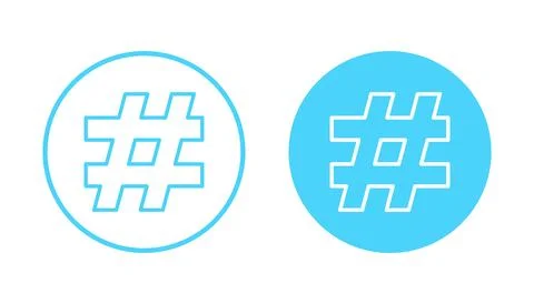 Hashtag icon vector. hashtag sign and symbol Illustrazione stock