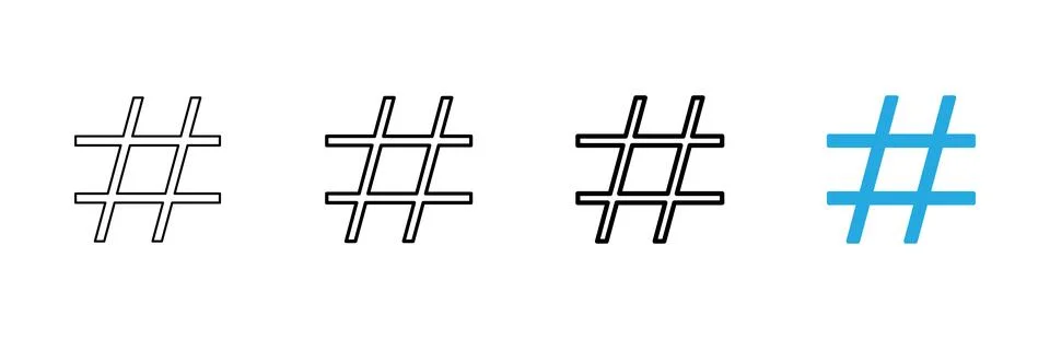 Hashtag icon vector. hashtag sign and symbol Stock Illustration