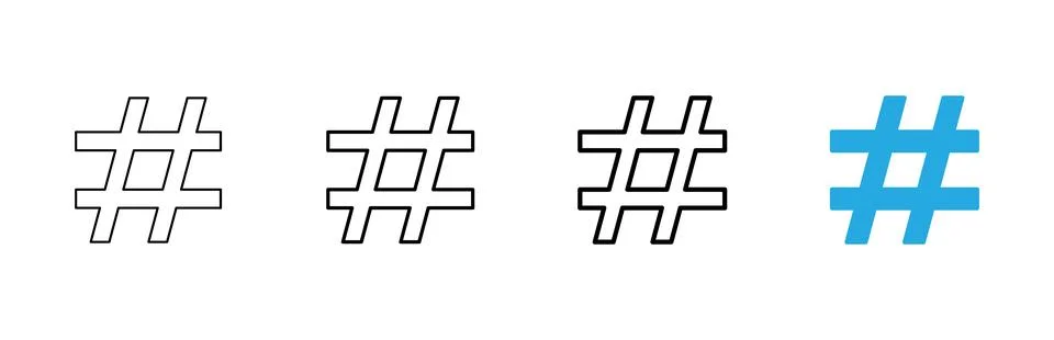 Hashtag icon vector. hashtag sign and symbol Stock Illustration