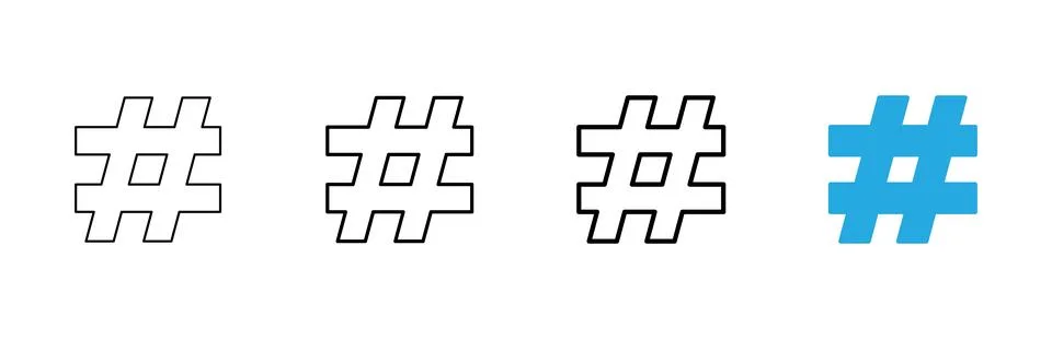 Hashtag icon vector. hashtag sign and symbol Stock Illustration