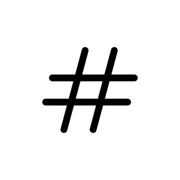 Hashtag icon vector. hashtag simbols Illustrazione stock