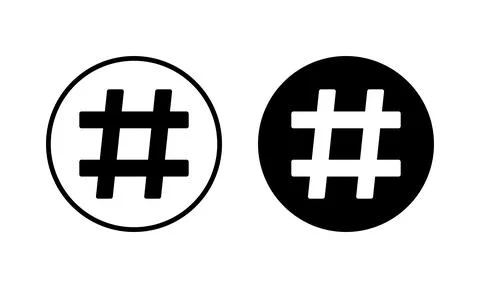 Hashtag icon vector illustration. hashtag sign and symbol Stock Illustration