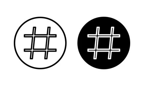 Hashtag icon vector illustration. hashtag sign and symbol Stock Illustration