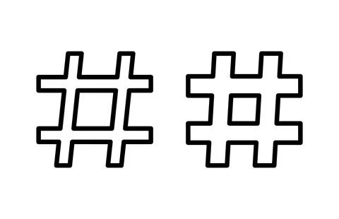Hashtag icon vector illustration. hashtag sign and symbol Stock Illustration