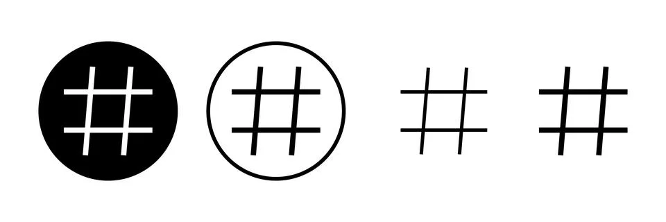 Hashtag icon vector illustration. hashtag sign and symbol Stock Illustration