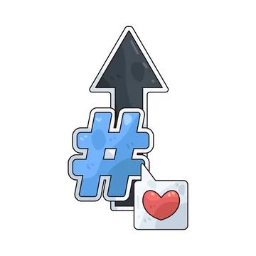 Hashtag illustration Stock-Illustration