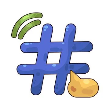 Hashtag illustration Stock Illustration