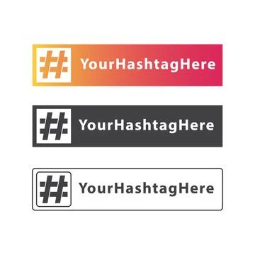Hashtag label, message bubbles with place for your text. Vector illustration Stock Illustration