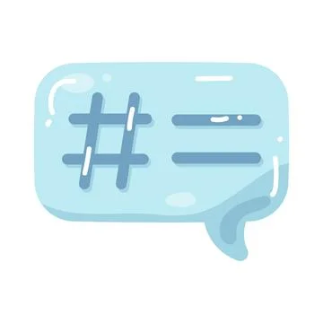 Hashtag message Stock Illustration