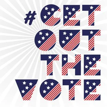 Hashtag midterm election banner on white background. 2022 Illustrazione stock