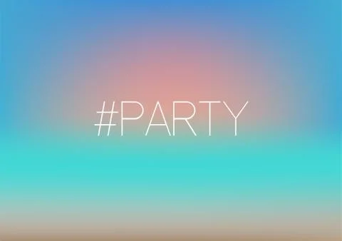 Hashtag Party poster Stock Illustration