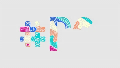 Hashtag #PC. Animated text. Transparent Alpha channel, 4K video. Stock Footage 157992206