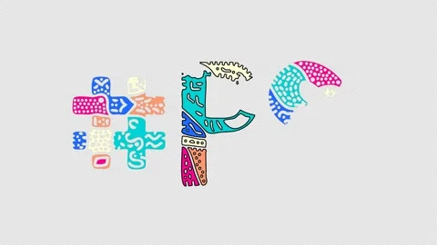 Hashtag #PS. Animated text. Transparent Alpha channel, 4K video Video stock 157992238