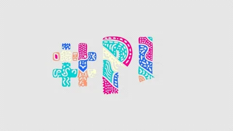 Hashtag #RU. Animated text. Transparent Alpha channel, 4K video. Stock Footage 159467290