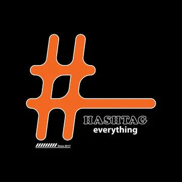 Hashtag slogan Stock Illustration