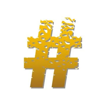 Hashtag symbol creative design Stock Illustration
