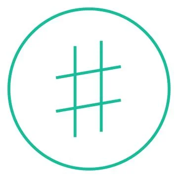 Hashtag symbol line icon Stock-Illustration