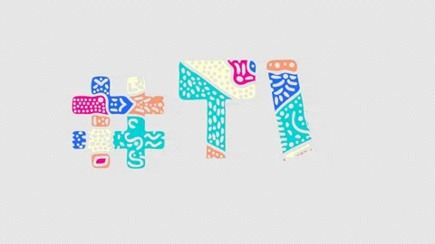 Hashtag #TV. Animated text. Transparent Alpha channel, 4K video Stock Footage 157992172