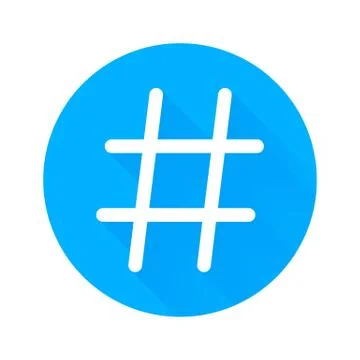 Hashtag vector icon for social network or internet Illustrazione stock