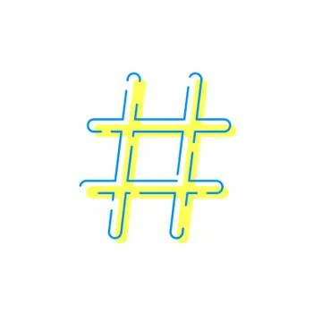 Hashtag vector icon for social network or internet Illustrazione stock