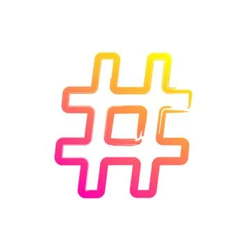 Hashtag vector icon for social network or internet Illustrazione stock