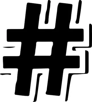 Hashtag vector isolated on white background Stock Illustration