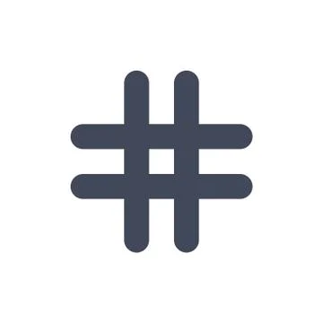 Hashtags Icon Vector flat design style Stock Illustration