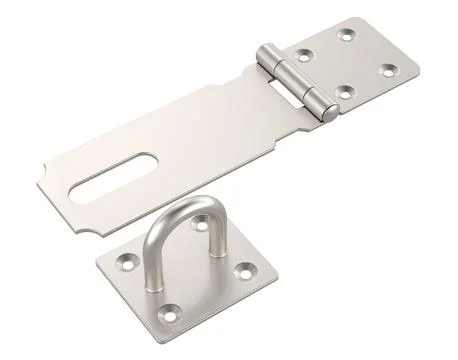 Hasp door latch, 3D rendering Stock Illustration