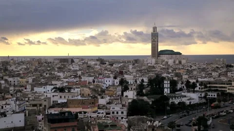 Hassan II Mosque, Casablanca, Morocco, North Africa Stock Footage