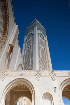 Hassan II Mosque, second largest functioning mosque in Africa.Casablanca, C.. 写真素材
